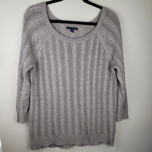 AEO Tan Wool Blend Pullover Sweater